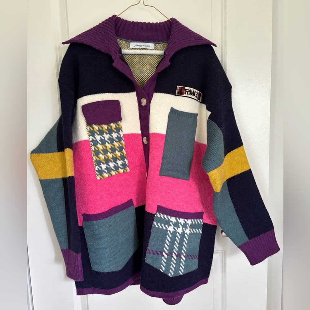 Colorful, Oversized Cardigan